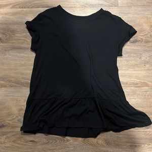 Black peplum top